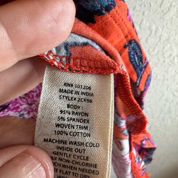 Soft Surroundings Samara Embellished Tunic Red Size M - Picture 6 of 11